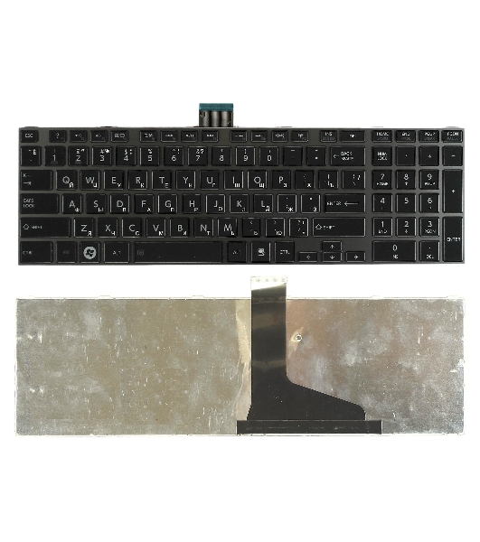 Клавиатура для ноутбука Toshiba Satellite L850 L875 L870 L855 черная c черной рамкой