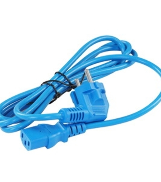 Кабель питания Cablexpert PC-186-VDE-B-1.8M, Schuko-C13, 3x0.75мм2, 10A, с заземлением, медь, 1.8м, синий, пакет