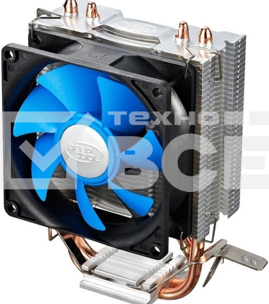 Кулер для процессора DEEPCOOL ICE EDGE MINI FS V2.0 синий, 80 мм, алюминий/медь, 2200 об/мин, 24.7 дБ, 3 pin, 100 Вт, 112 мм