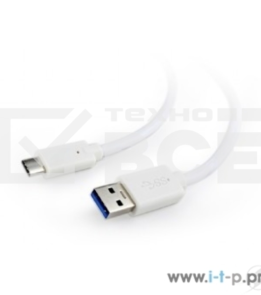 Кабель USB Cablexpert CCP-USB3-AMCM-6-W, USB3.0 AM/USB Type-C, 1.8м, белый, пакет