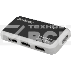 Разветвитель USB Defender  QUADRO INFIX USB2.0 - 4 порта, скор. - до 480 Мбит/с, + кабель USB 2.0 A(M) - MiniB (M) - 1м., фото2