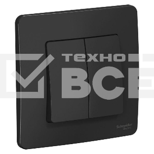 Выключатель 2-кл. СП BLANCA (сх.5) 10А 250В антрацит SchE BLNVS010506