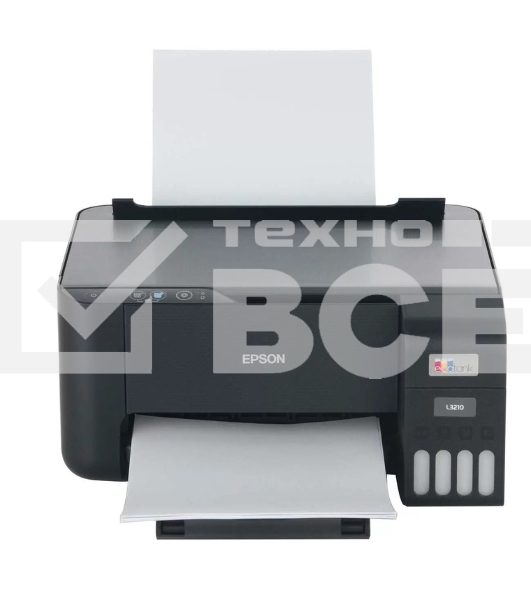 МФУ струйный Epson L3210 (C11CJ68506/C11CJ68403/C11CJ68405/C11CJ68501/C11CJ68517), A4, цветной, печ. до 10 стр/мин. (ч/б) до 5 стр/мин. (цвет), 1440 x 5760 dpi (печать) 600x1200dpi (скан.), USB