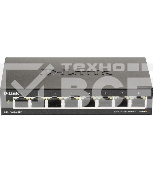 Коммутатор D-Link DGS-1100-08V2 8-ports, DGS-1100-08V2/A1A