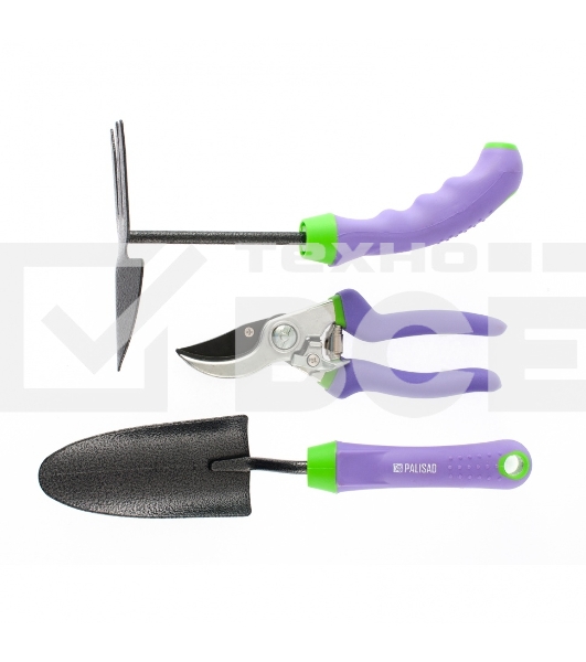 Набор садового инструмента, обрезиненные эргономичные рукоятки, 3 предмета, ERA Palisad