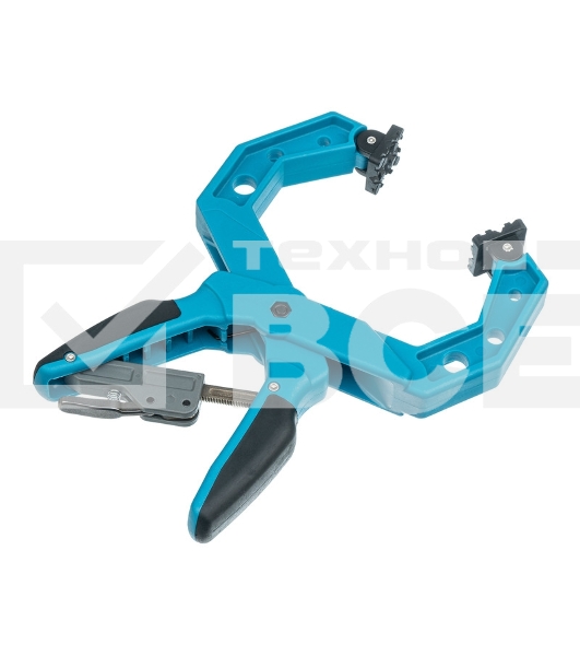 Струбцина Gross 20805 клещеобразная пластиковый корпус храповый механизм жесткой фиксации 4''/100м