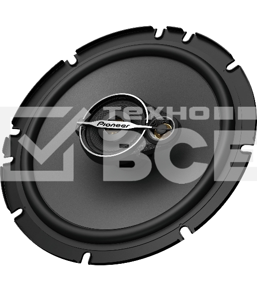 Колонки автомобильные Pioneer TS-A1678S 320Вт 91дБ 4Ом 16.5см (6 1/2дюйм) (ком.:2кол.) коаксиальные трехполосные