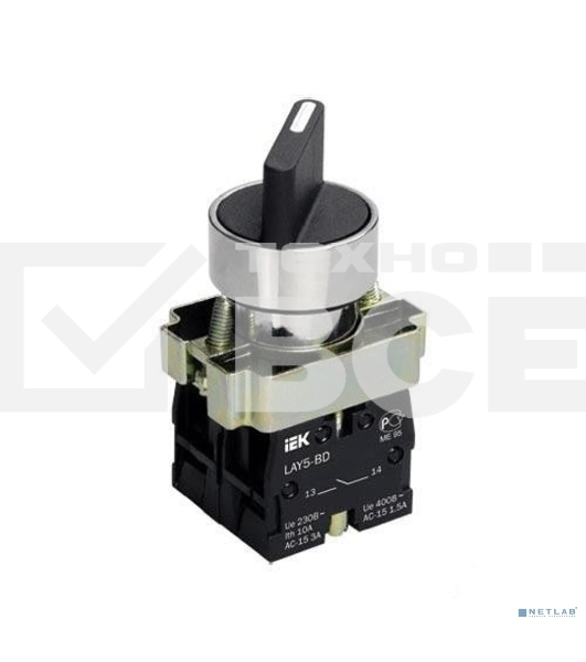 Переключатель LAY5-BD25 на 2 полож. черн. I-O станд. ручка ИЭК BSW60-BD-2-K02