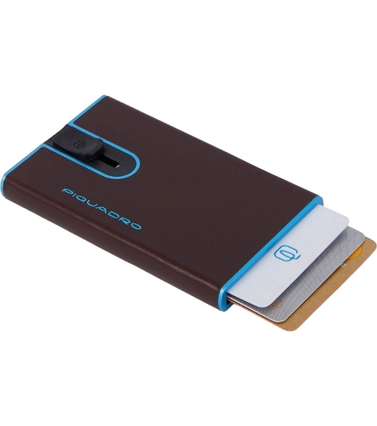 Чехол для кредитных карт Piquadro Blue Square PP4825B2BLR/MO, натур.кожа, красное дерево