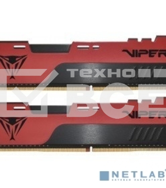 Оперативная память Patriot Viper Elite II, DDR4, 16GB (2x8 GB), 4000 MHz, CL20, радиатор, красный, чёрный