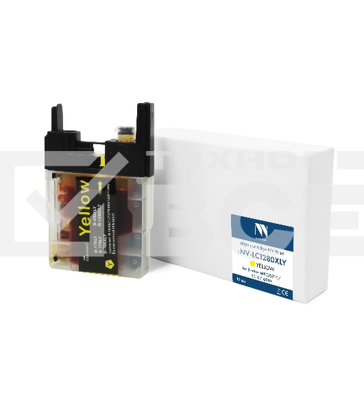 Струйный картридж NVPrint LC-1280XLY (NV-LC1280XLY) Yellow для Brother MFCJ5910/6510/6910 (19 мл) совместимый