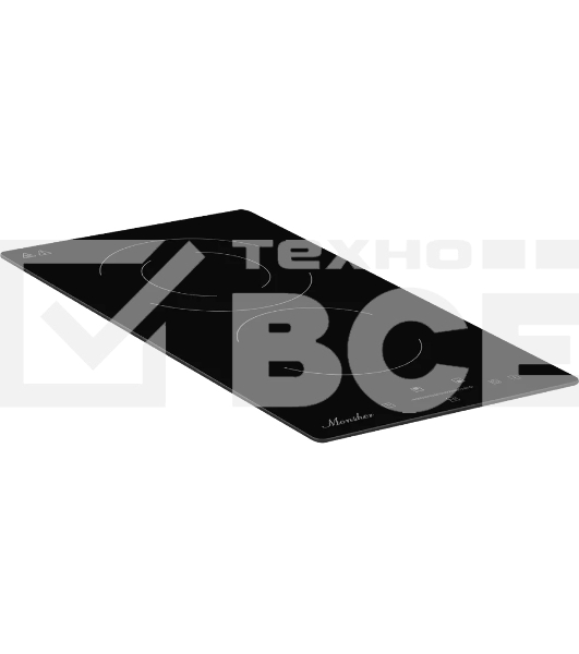 Встраиваемая варочная панель Monsher MHE 3002 30 см, электрическая, две конфорки, черный