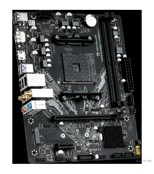 Материнская плата Maxsun MS-Challenger A520M-K WIFI, AM4, AMD A520, 2xDDR4, 3xSATA, 1xM.2, 1xPCIe 3.0 x16, 1xPCIe x16, 1xHDMI, 1xDP, 1xRJ45, Wi-Fi, Bluetooth, 2xUSB-A 5Gbps, 4xUSB-A 2.0, 3x3.5 мм, 5.1, mATX