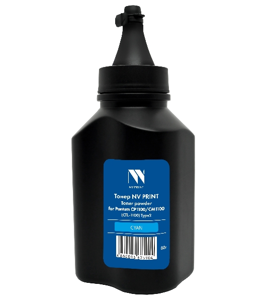 Тонер NVPrint для Pantum CP1100/CM1100 (CTL-1100) Type2 (80г) Cyan совместимый
