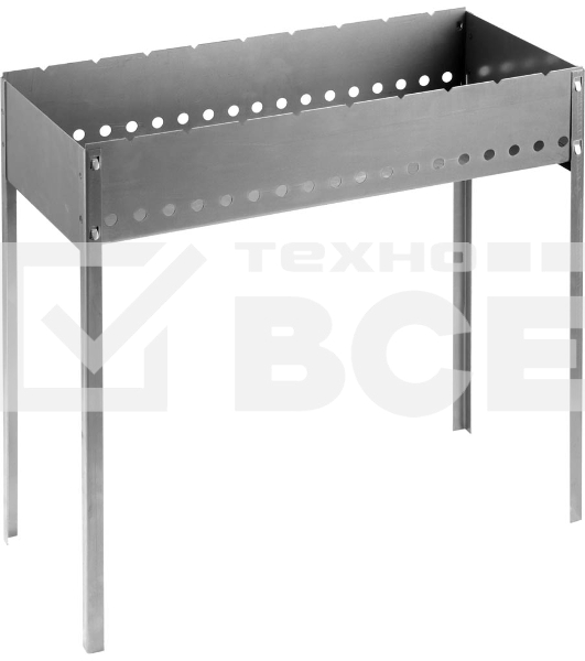 Мангал GRINDA 'BARBECUE', усиленный, толщина 1,5мм, 700х300х700мм 427783