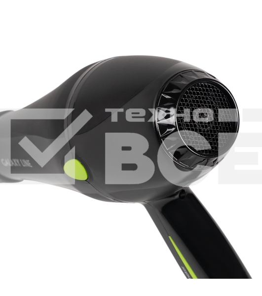 Фен для волос профессиональный Galaxy Line GL 4340, черный с зеленым, 2200 Вт, 2 скорости потока воздуха, 3 температурных режима, функция «холодный воздух», АС-мотор, защита мотора от перегрева, насадка-концентратор для ускоренной сушки, насадка-концентра