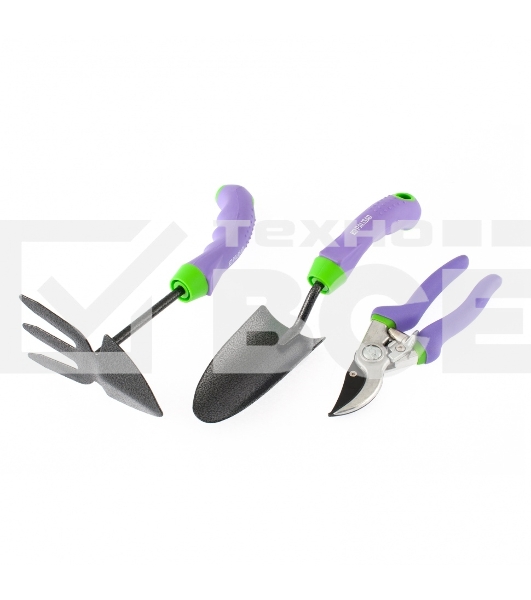 Набор садового инструмента, обрезиненные эргономичные рукоятки, 3 предмета, ERA Palisad