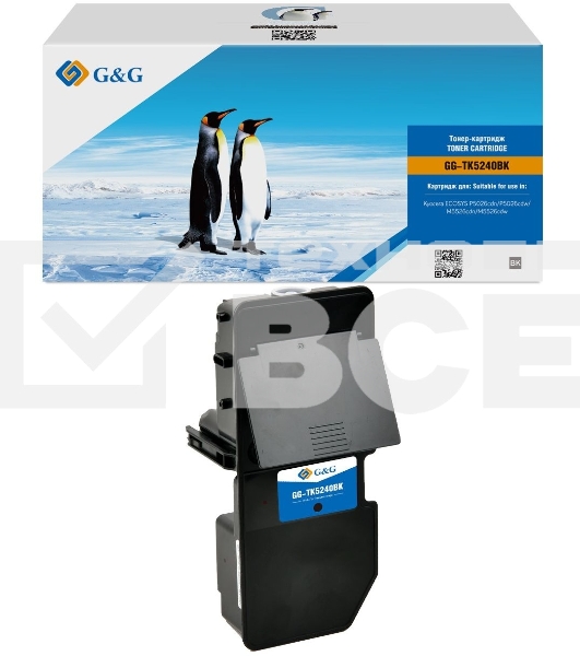 Картридж лазерный G&G GG-TK5240BK черный (4000стр.) для Kyocera ECOSYS P5026cdn/P5026cdw;ECOSYS M5526cdn/M5526cdw