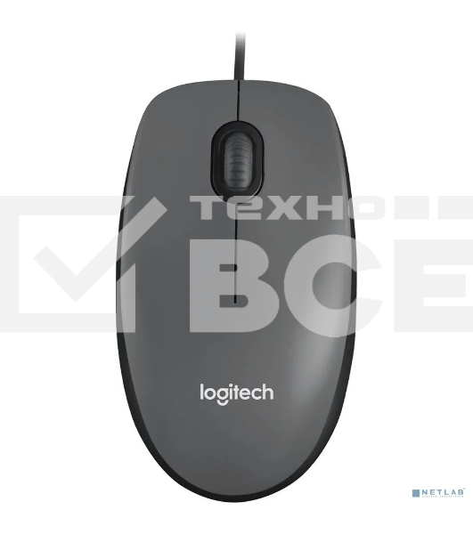 Мышь проводная Logitech M90 черный/серый, 1000 dpi, USB, кнопки - 3