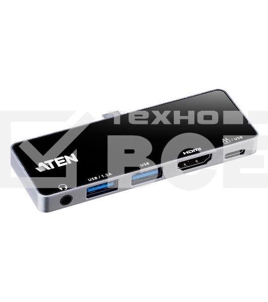 Многопортовая сверх-портативная док-станция ATEN USB-C Travel Dock with Power Pass-Through