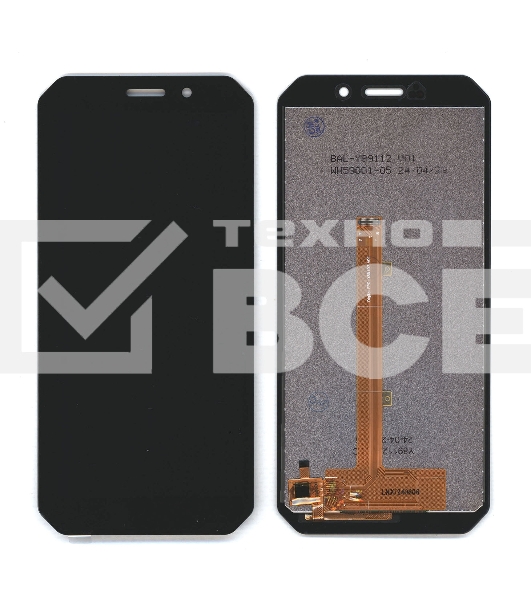 Дисплей для Doogee S61 Pro в сборе с тачскрином черный
