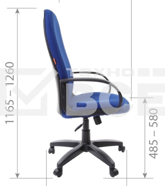 Кресло офисное Chairman 279 TW-10 синий, Россия