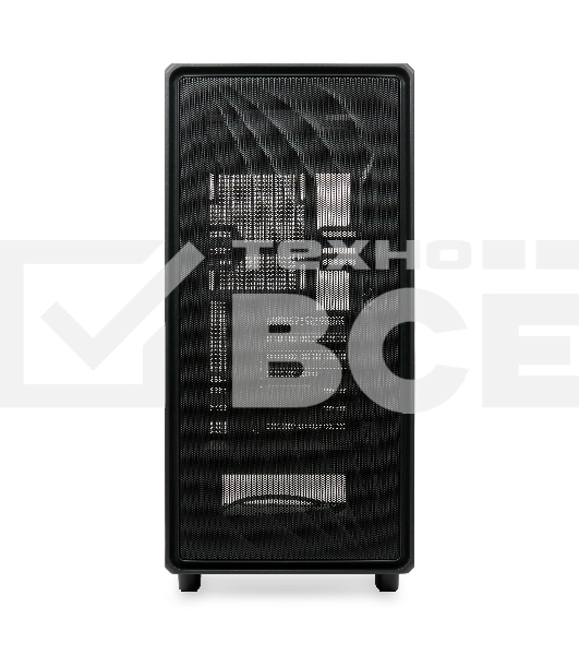 Компьютерный корпус без блока питания HSPD M510, Mesh Mid Tower, черный, TG, 0.5 SPCC, no fans ATX, mATX, mITX 180/280/160мм 1x2.5', 1x3.5', 7xPCI 1xUSB-A 3.0, 1xUSB-A 1.0 517x277x418мм