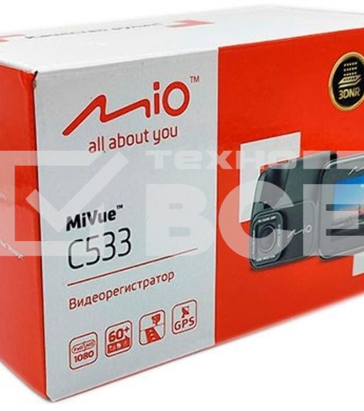 Видеорегистратор Mio MiVue C533 черный 2Mpix 1080x1920 1080p 150гр. GPS