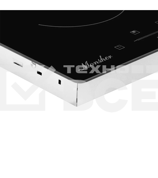 Встраиваемая варочная панель Monsher MHE 3002 30 см, электрическая, две конфорки, черный