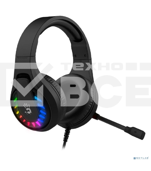 Гарнитура проводная с микрофоном A4Tech Bloody G230p черный 2м накладные оголовье (G230P)