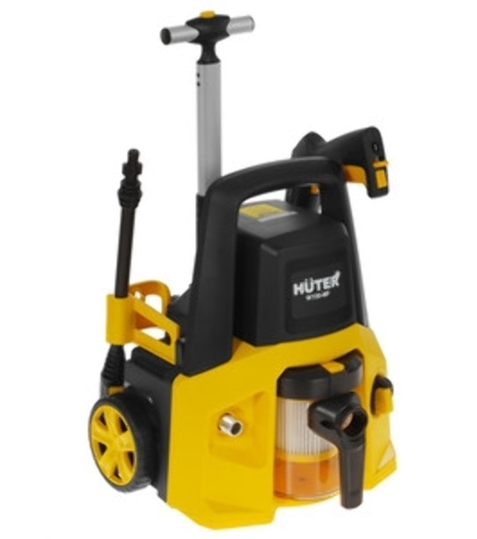 Минимойка-пылесос Huter W150-MF желтый/черный, 1700 Вт, 365 л/ч, 8 м