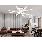 Потолочный светодиодный светильник Ambrella light FL6275 WH белый 134W 3000K-6400K 800*800*165 (ПДУ ИК), фото6