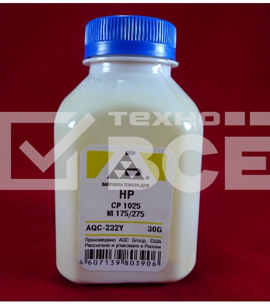 Тонер HP CP 1025/M 175/275 Yellow, (фл.30г.) AQC фас. Россия