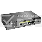 Коммутатор Unmanaged Switch with 8 10/100/1000Base-T ports (4 PoE ports 802.3af/802.3at (30 W), PoE Budget 68).8K Mac address, Auto-sensing, 802.3x Flow Control, Stand-alone, Auto MDI/MDI-X for each port, D-link Green technology, Metal case.Manual + Exter, фото2