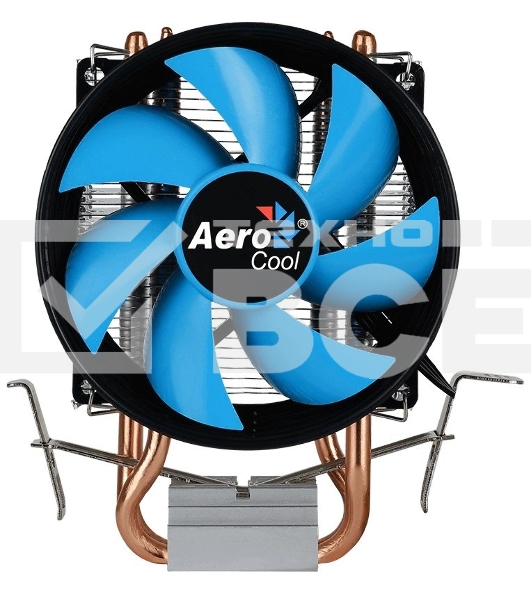 Кулер для процессора AeroCool / Formula Verkho 2 серебристый, 90 мм, алюминий/медь, 2000 об/мин, 25 дБ, 4 pin, 110 Вт, 125 мм