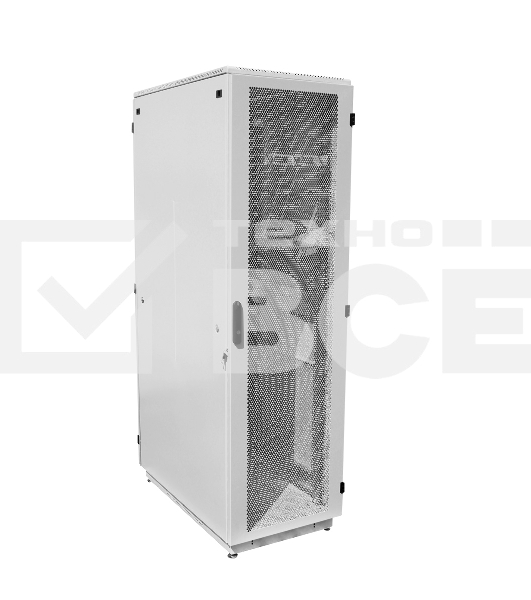 Шкаф коммутационный ЦМО ШТК-М-42.6.8-4ААА 42U 600x820мм пер.дв.перфор. задн.дв.стал.лист 2 бок.пан. направл.под закл.гайки 550кг серый