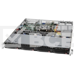 Серверная платформа Supermicro SYS-510P-MR 1U, LGA-4189, TDP 270W, Intel C621A, 8xDDR4, 4x 3.5' NVMe/SATA drive bays (4x 3.5' NVMe hybrid), SATA3 (6Gbps), 1xPCI-E 4.0 x16 FHFL, 2x1GbE LAN, 1xRJ45 IPMI, 5xUSB 3.2, 6xUSB 2.0, 1xVGA, 2 COM, 2x400W