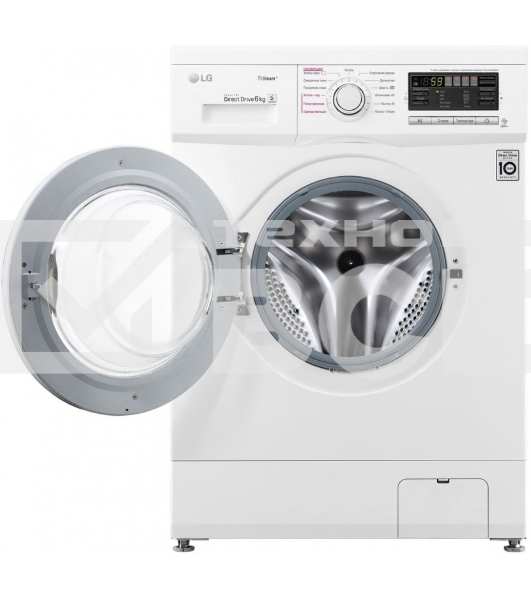 Стиральная машина LG F1296NDS0 белый, загрузка фронтальная 6 кг, 1200 об/мин., класс: А