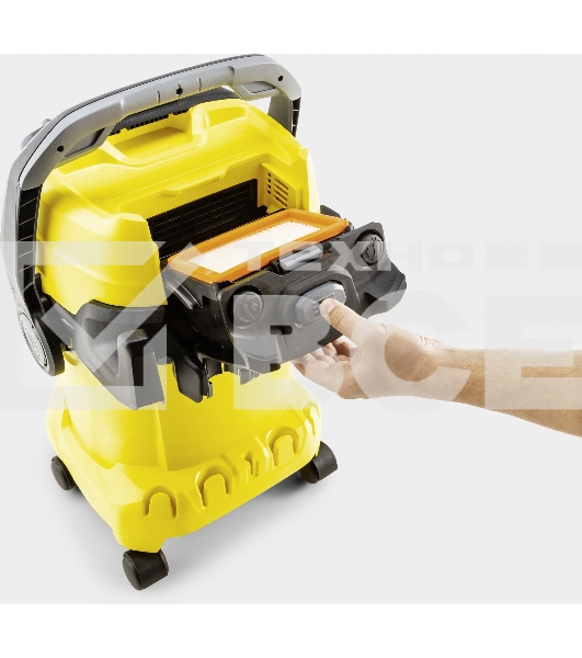 Строительный пылесос Karcher WD 5 V-25/5/22 желтый, 1100 Вт, уборка сухая/сбор воды, пылесборник мешок/контейнер, 25 л