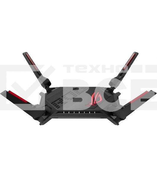 Роутер ASUS ROG GT-AX6000802.11b/g/n/ac, ax, до 1148 + 4804Мбит/c, 2,4 + 5 гГц, 8 антенн, USB, GBT LAN; 90IG0780-MO3B00