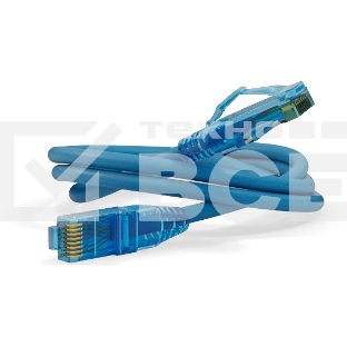 Патч-корд Hyperline PC-LPM-UTP-RJ45-RJ45-C6-2M-LSZH-BL U/UTP, Cat.6, LSZH, 2 м, синий