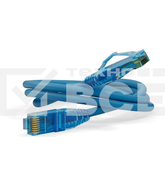 Патч-корд Hyperline PC-LPM-UTP-RJ45-RJ45-C6-2M-LSZH-BL U/UTP, Cat.6, LSZH, 2 м, синий