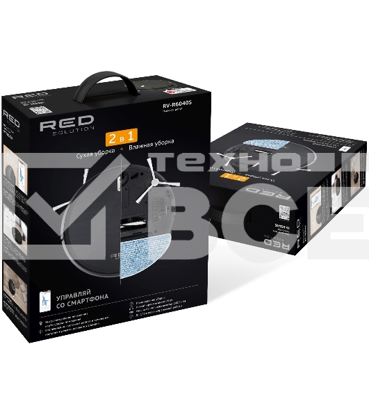 Пылесос-робот Red Solution RV-R6040S 22Вт черный