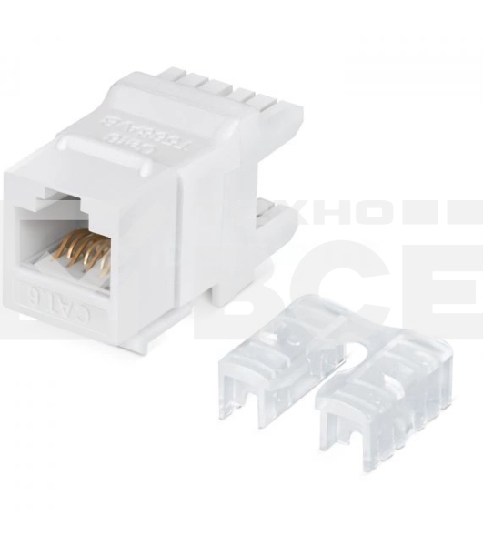Модуль Lanmaster NTSS-KJ-UTP-RJ45-6-180-WT информ. KeystoneRJ45 кат.6 UTP бел.