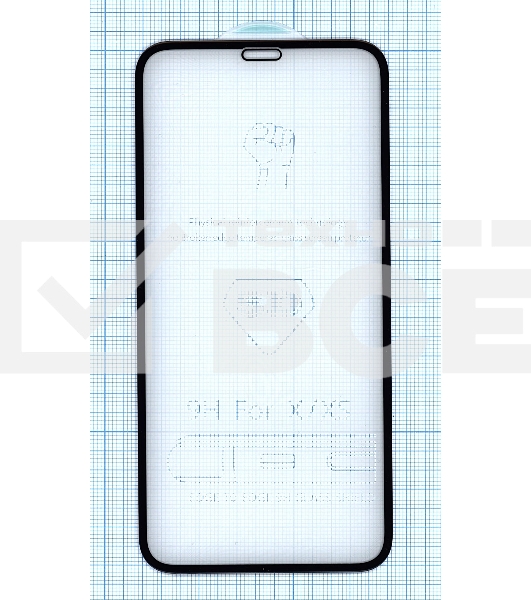 Защитное стекло 5D для Apple iPhone X черный