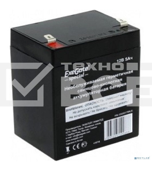 Батарея ExeGate DT 1205 (12V 5Ah, клеммы F1)