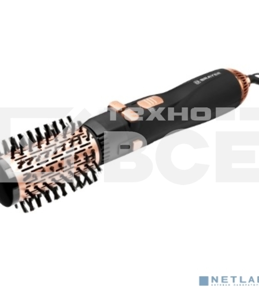 Фен-щётка BRAYER BR3132 черный/золотистый, 1200 Вт, 25/38 мм