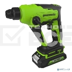 Перфоратор аккумуляторный бесщеточный GreenWorks GD24SDS1K2, 1,2 ДЖ, 24V, c АКБ 2Ач и ЗУ, в сумке (3803107UA), фото3