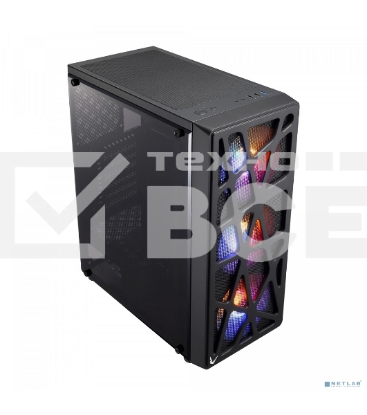 Компьютерный корпус Aerocool / Formula MANA черный без БП ATX 6x120mm 2xUSB2.0 1xUSB3.0 audio bott PSU