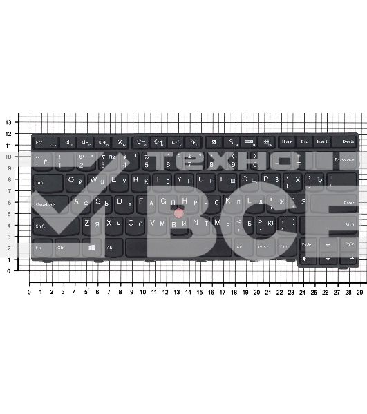 Клавиатура для ноутбука Lenovo ThinkPad E450 E455 E450C черная